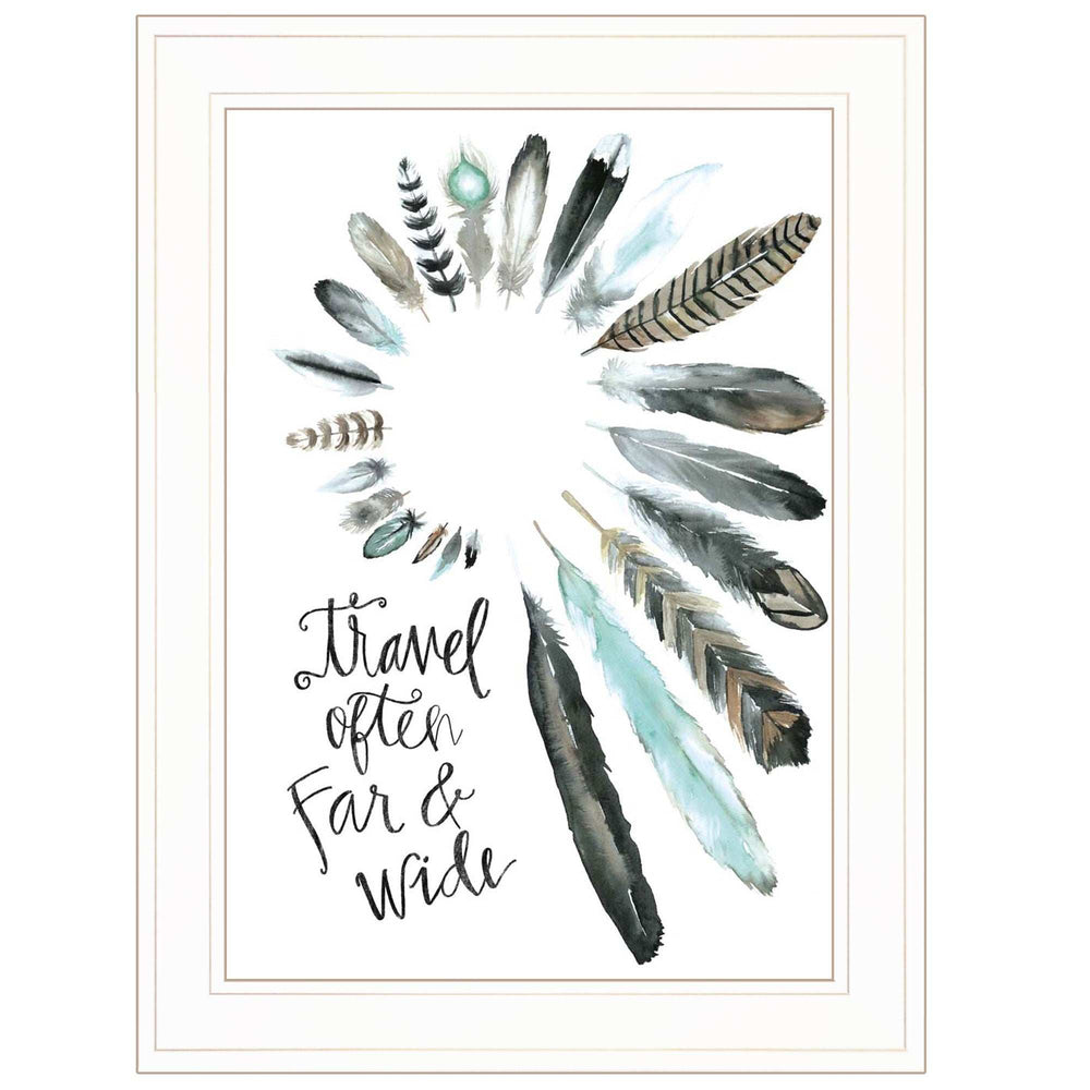 Travel Often Far and Wide 1 White Framed Print Wall Art - Homeroots - Flyclothing LLC