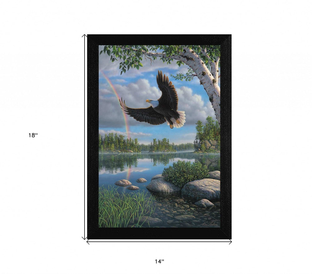 On Eagles Wings 1 Black Framed Print Wall Art - Homeroots - Flyclothing LLC