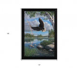 On Eagles Wings 1 Black Framed Print Wall Art - Homeroots - Flyclothing LLC