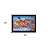Frosty Morning Ringnecks 1 Black Framed Print Wall Art - Homeroots - Flyclothing LLC