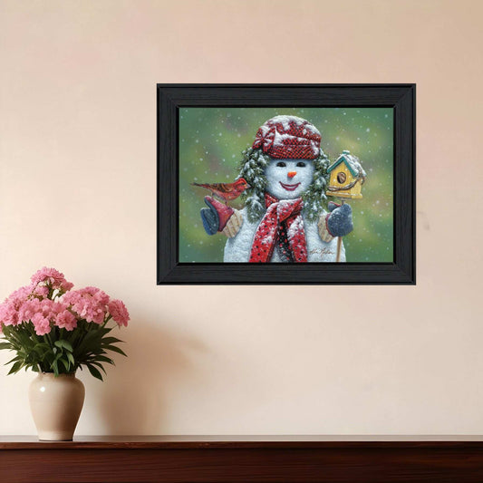 Snow Sister Black Framed Print Wall Art - Homeroots - Flyclothing LLC