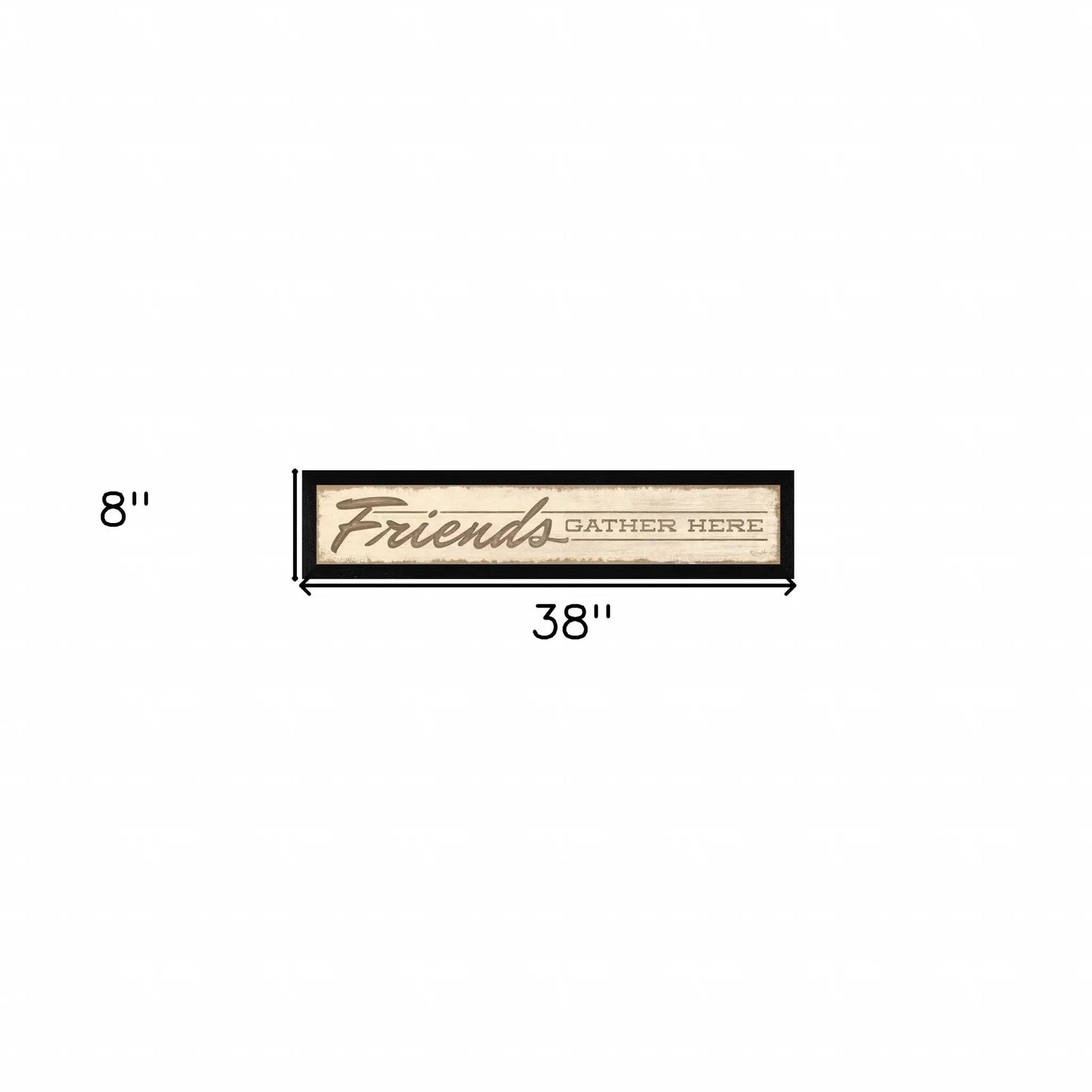 Friend a Gather Here 1 Black Framed Print Wall Art - Homeroots - Flyclothing LLC