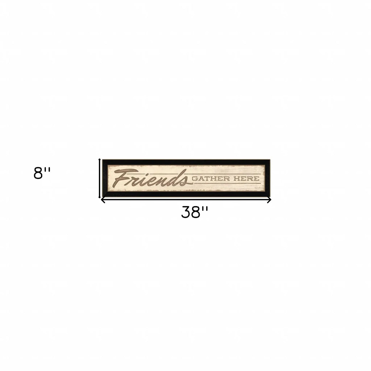 Friend a Gather Here 2 Black Framed Print Wall Art - Homeroots - Flyclothing LLC
