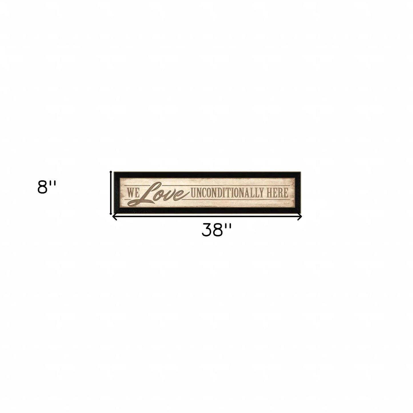 Love Unconditionally 2 Black Framed Print Wall Art - Homeroots - Flyclothing LLC
