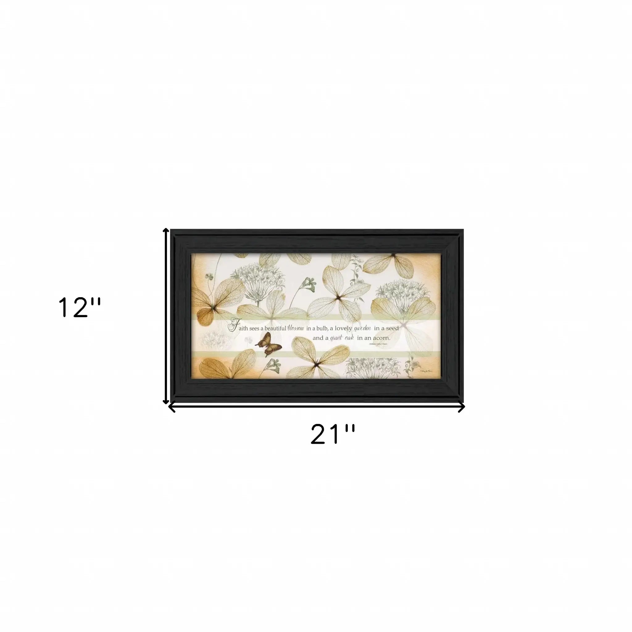 Faith Sees Black Framed Print Wall Art - Homeroots - Flyclothing LLC