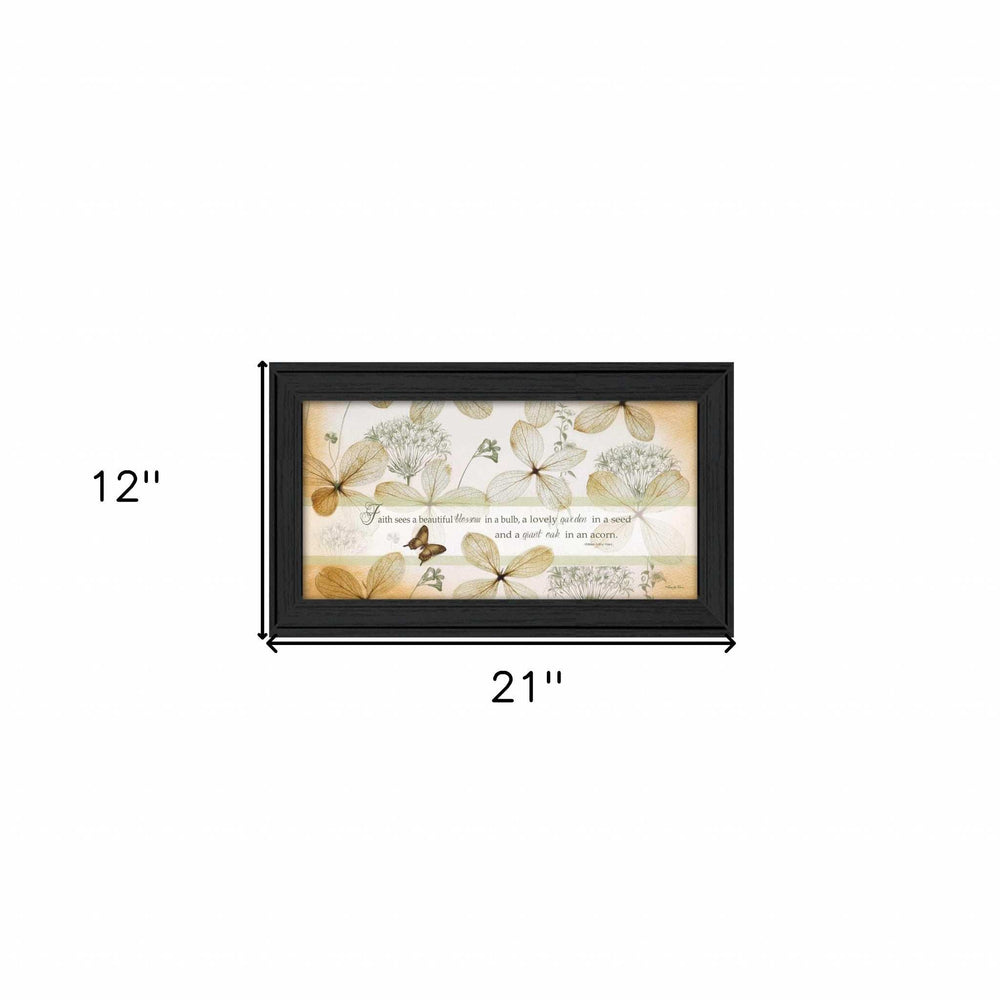 Faith Sees Black Framed Print Wall Art - Homeroots - Flyclothing LLC