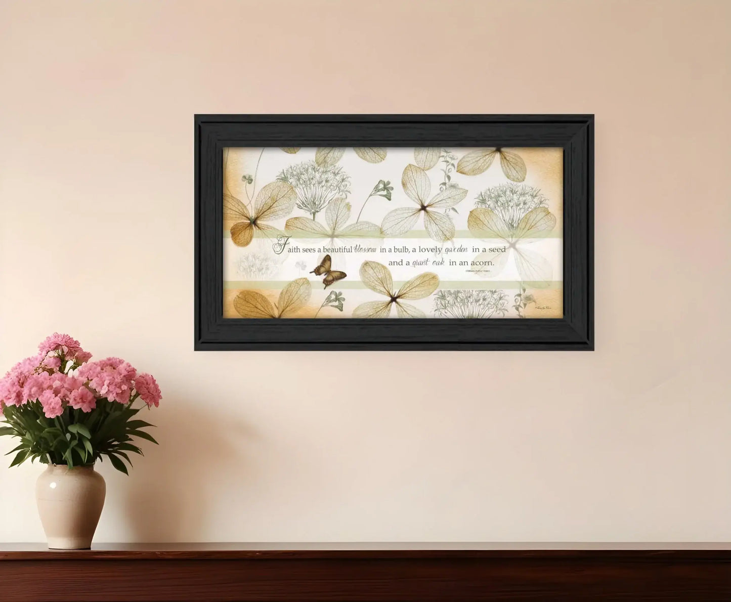 Faith Sees Black Framed Print Wall Art - Homeroots - Flyclothing LLC