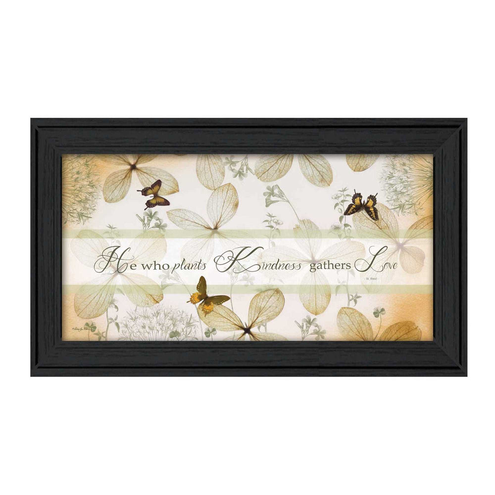 Plant Kindness Black Framed Print Wall Art - Homeroots - Flyclothing LLC