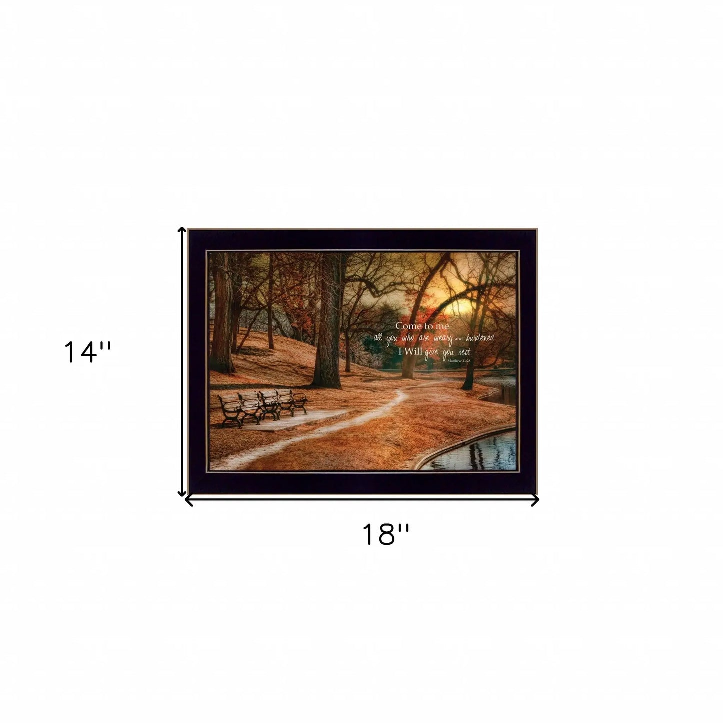 I Will Give You Rest 2 Black Framed Print Wall Art - Homeroots - Flyclothing LLC