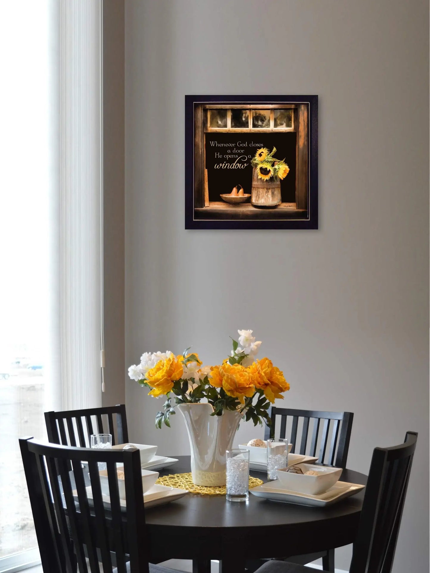 God Opens Windows Black Framed Print Wall Art - Homeroots - Flyclothing LLC