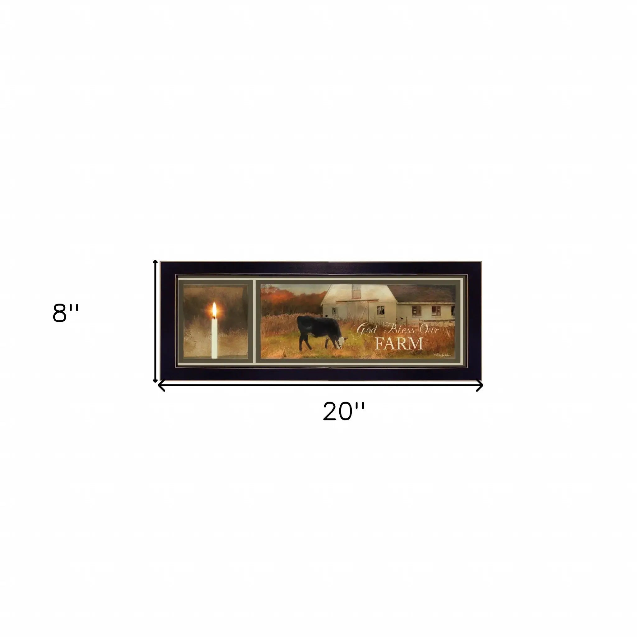 God Bless Our Farm Black Framed Print Wall Art - Homeroots - Flyclothing LLC