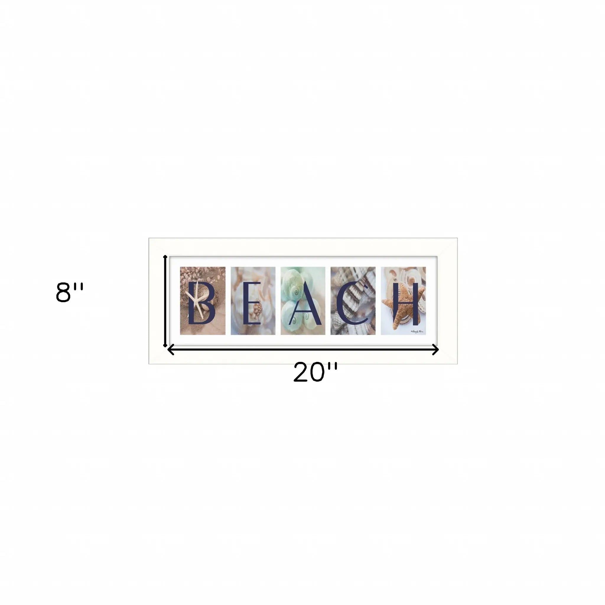 Beach 4 White Framed Print Wall Art - Homeroots - Flyclothing LLC
