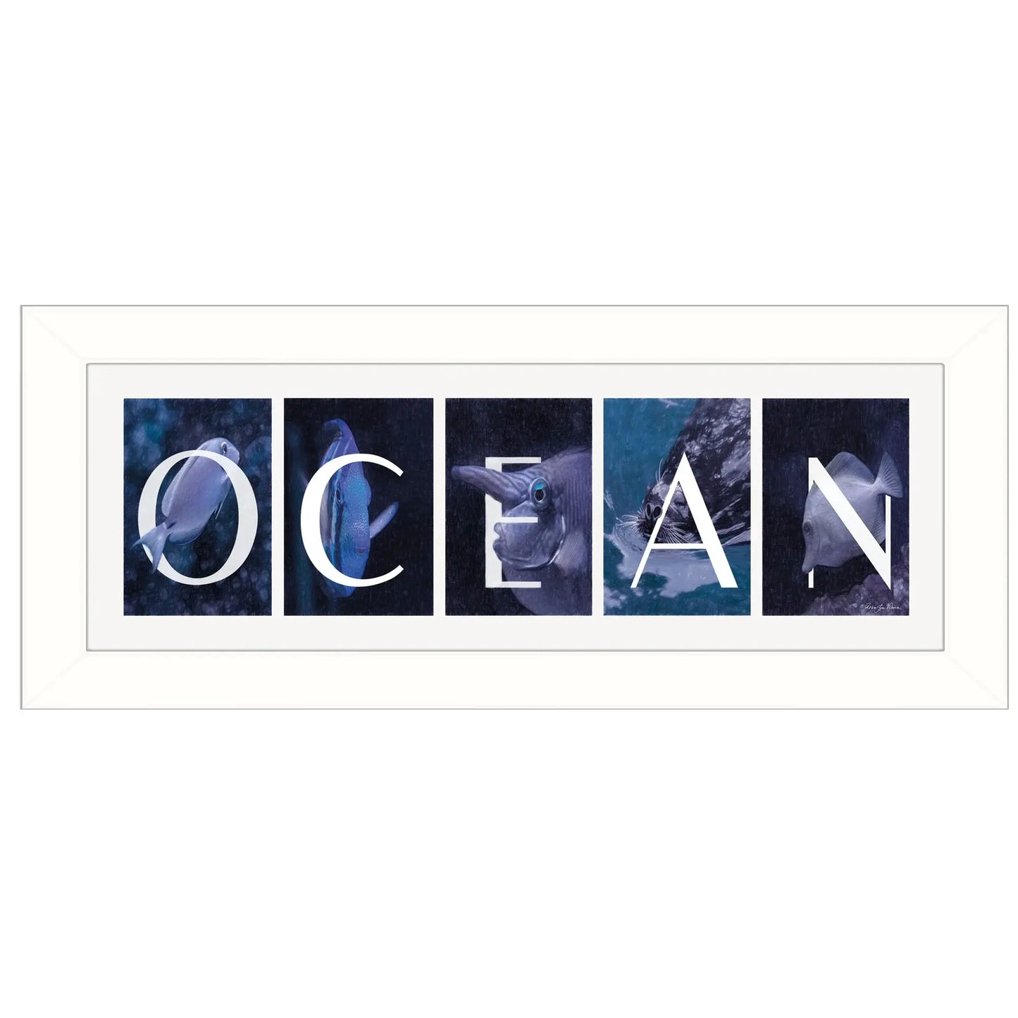 Ocean 1 White Framed Print Wall Art - Homeroots - Flyclothing LLC