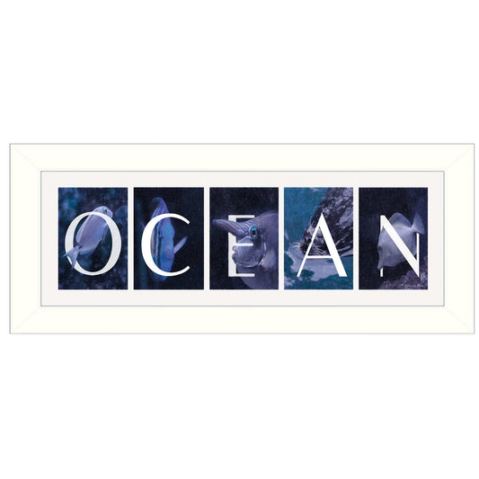 Ocean 1 White Framed Print Wall Art - Homeroots - Flyclothing LLC