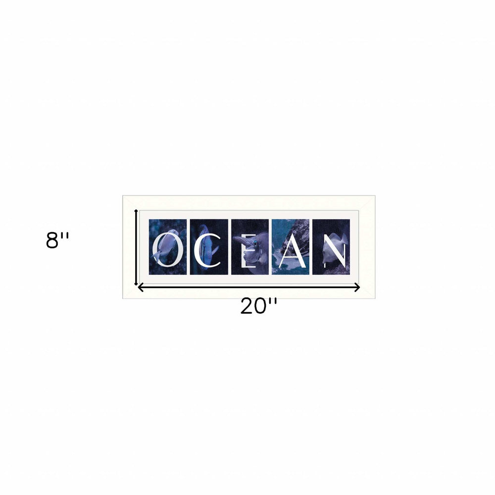 Ocean 1 White Framed Print Wall Art - Homeroots - Flyclothing LLC