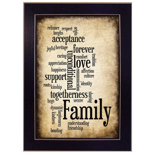 Family I Black Framed Print Wall Art - Homeroots - Flyclothing LLC