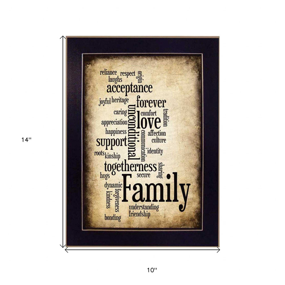 Family I Black Framed Print Wall Art - Homeroots - Flyclothing LLC