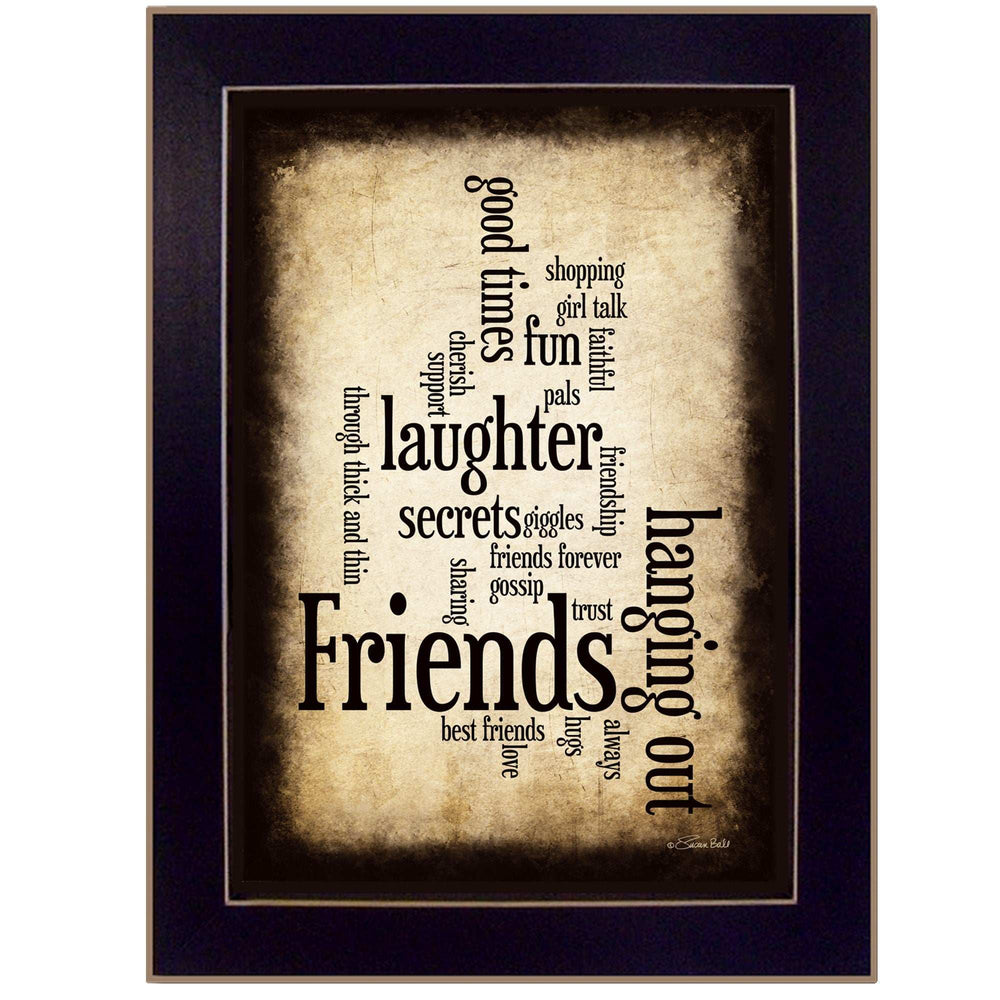 Friends I Black Framed Print Wall Art - Homeroots - Flyclothing LLC