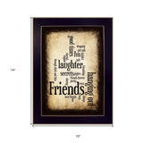 Friends I Black Framed Print Wall Art - Homeroots - Flyclothing LLC