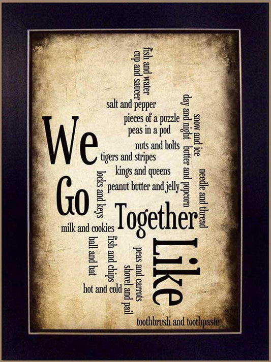 We Go Together I Black Framed Print Wall Art - Homeroots - Flyclothing LLC