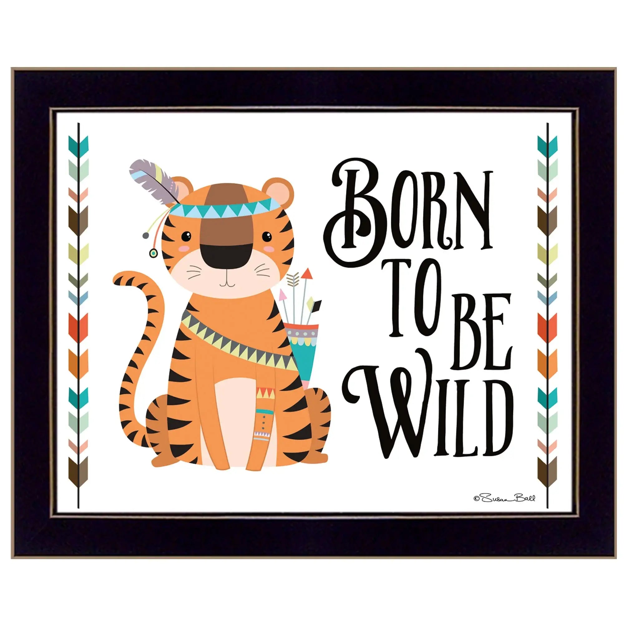 Born to be Wild 1 Black Framed Print Wall Art - Homeroots - Flyclothing LLC