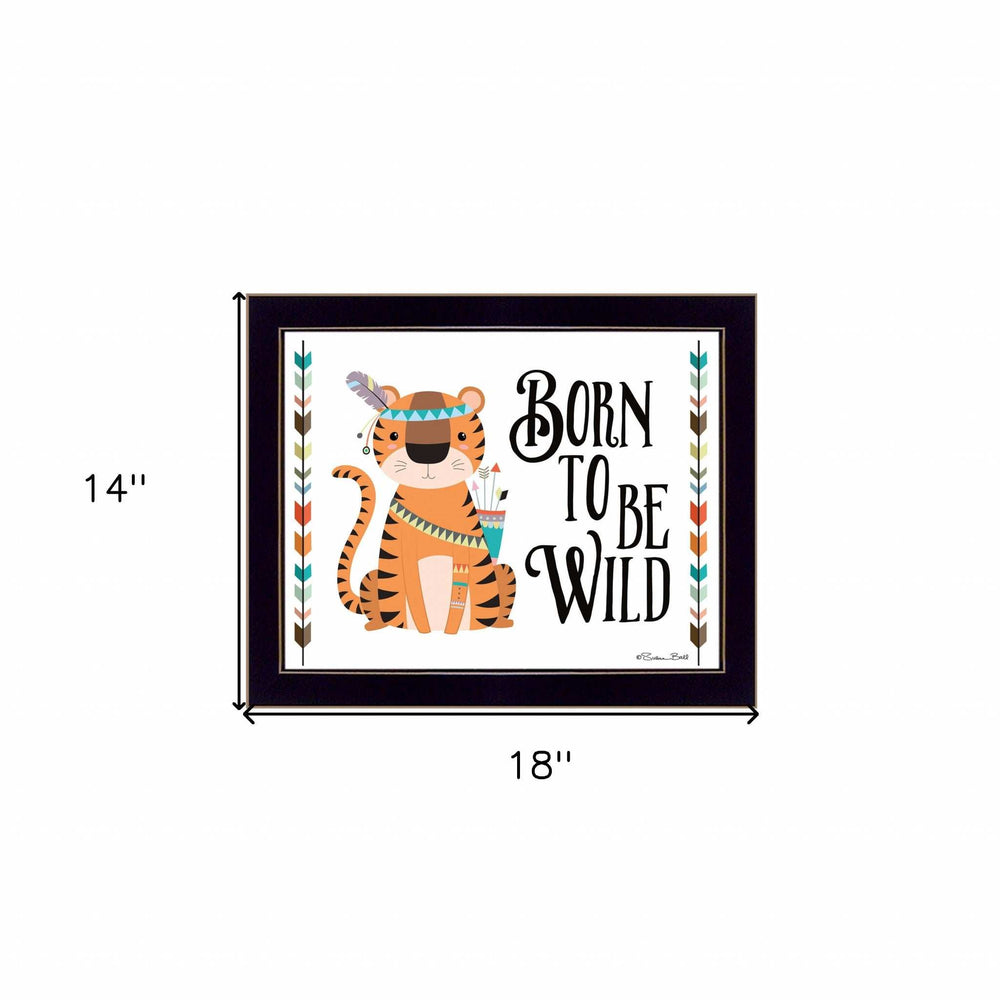 Born to be Wild 1 Black Framed Print Wall Art - Homeroots - Flyclothing LLC