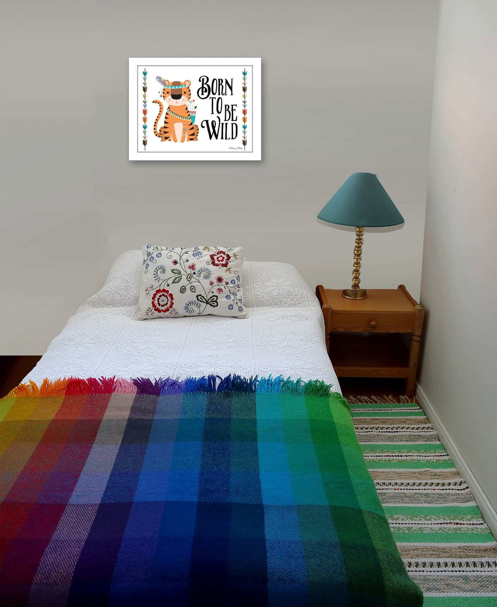 Born to be Wild 2 White Framed Print Wall Art - Homeroots - Flyclothing LLC