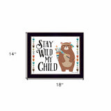 Stay Wild My Child 1 Black Framed Print Wall Art - Homeroots - Flyclothing LLC