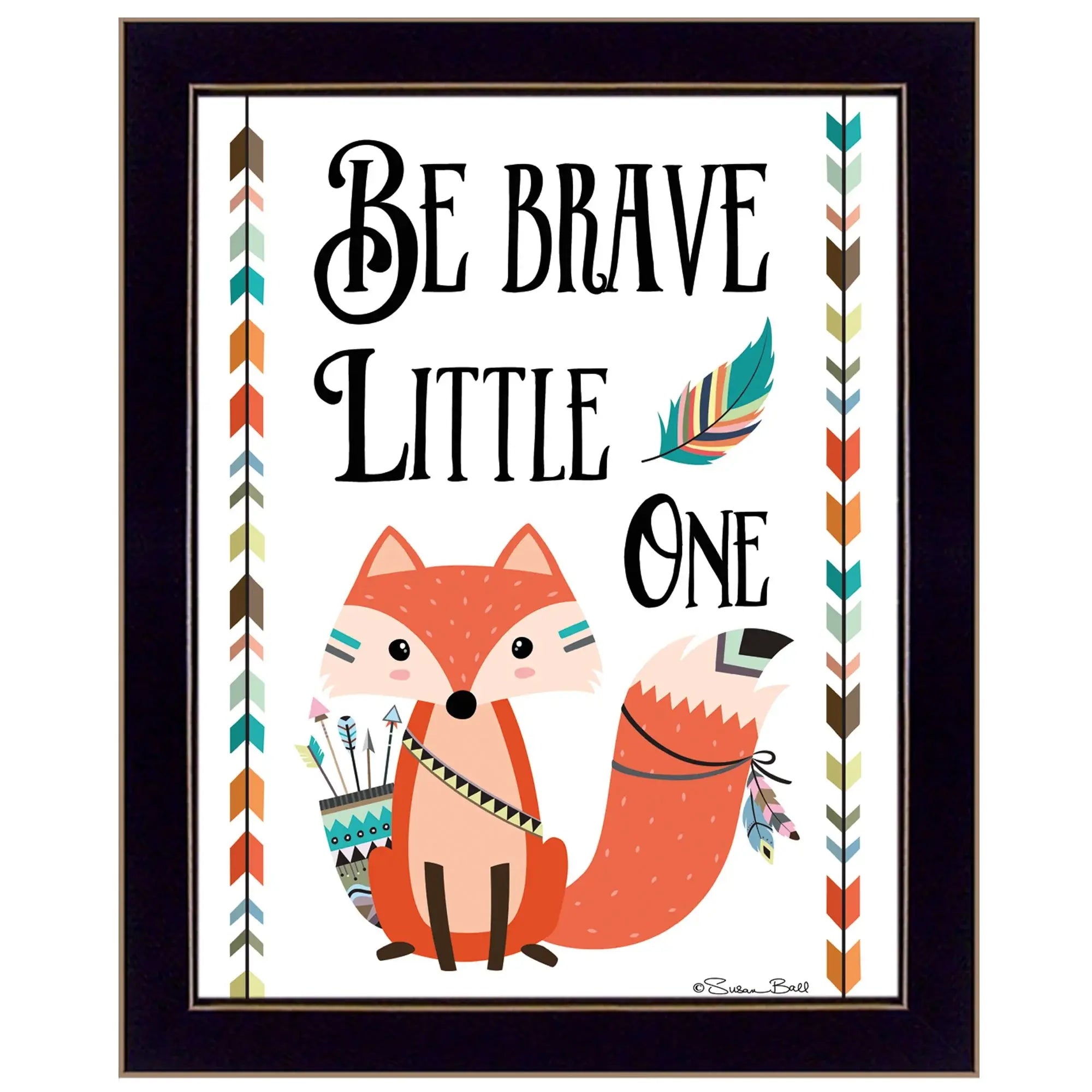 Be Brave Little One 1 Black Framed Print Wall Art - Homeroots - Flyclothing LLC