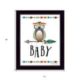 Owl Baby 1 Black Framed Print Wall Art - Homeroots - Flyclothing LLC