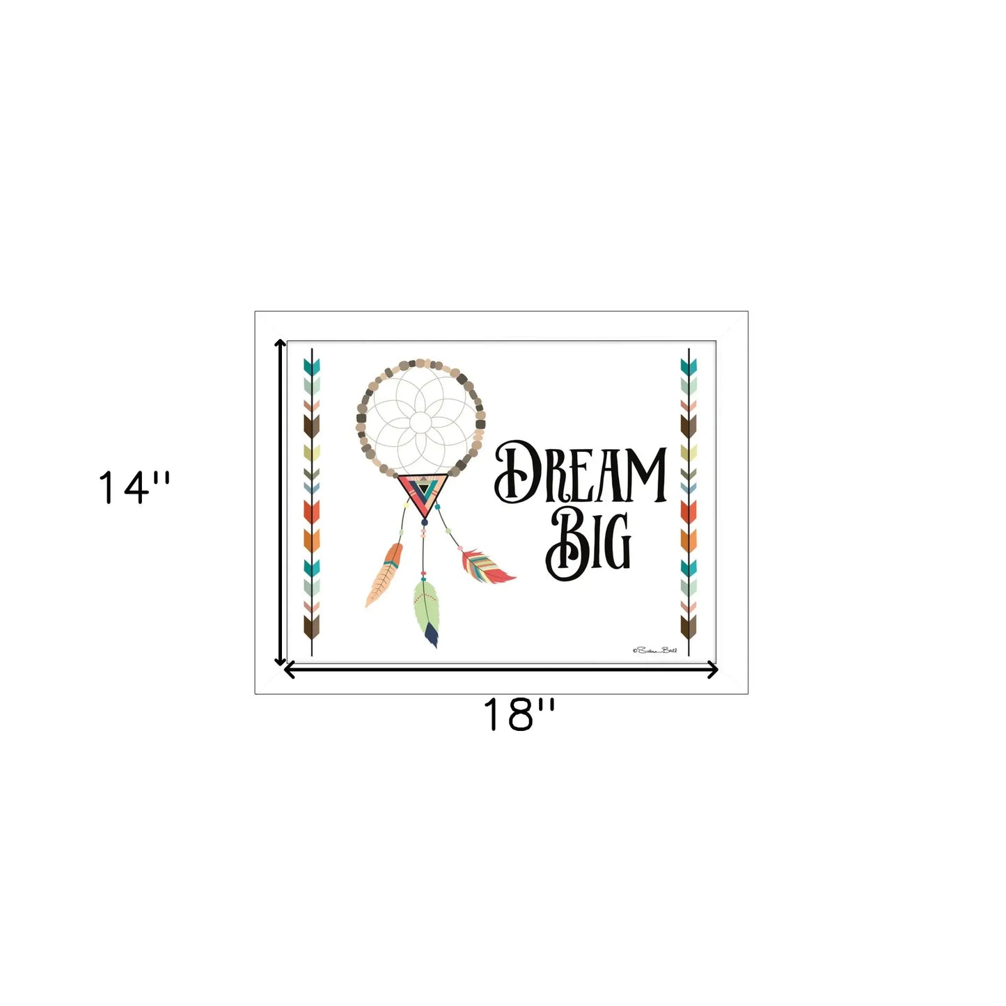 Dream Big 2 White Framed Print Wall Art - Homeroots - Flyclothing LLC