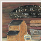 Set Of Four Country Bathroom White Framed Print Bathroom Wall Art - Homeroots - Flyclothing LLC