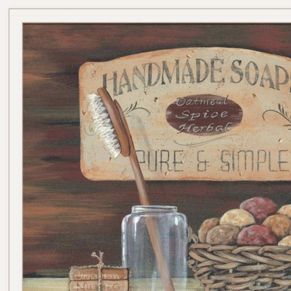 Set Of Four Country Bathroom White Framed Print Bathroom Wall Art - Homeroots - Flyclothing LLC