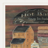 Set Of Four Country Bathroom White Framed Print Bathroom Wall Art - Homeroots - Flyclothing LLC