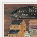 Set Of Four Country Bathroom White Framed Print Bathroom Wall Art