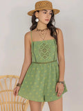 Square Neck Spaghetti Strap Romper - Trendsi - Flyclothing LLC