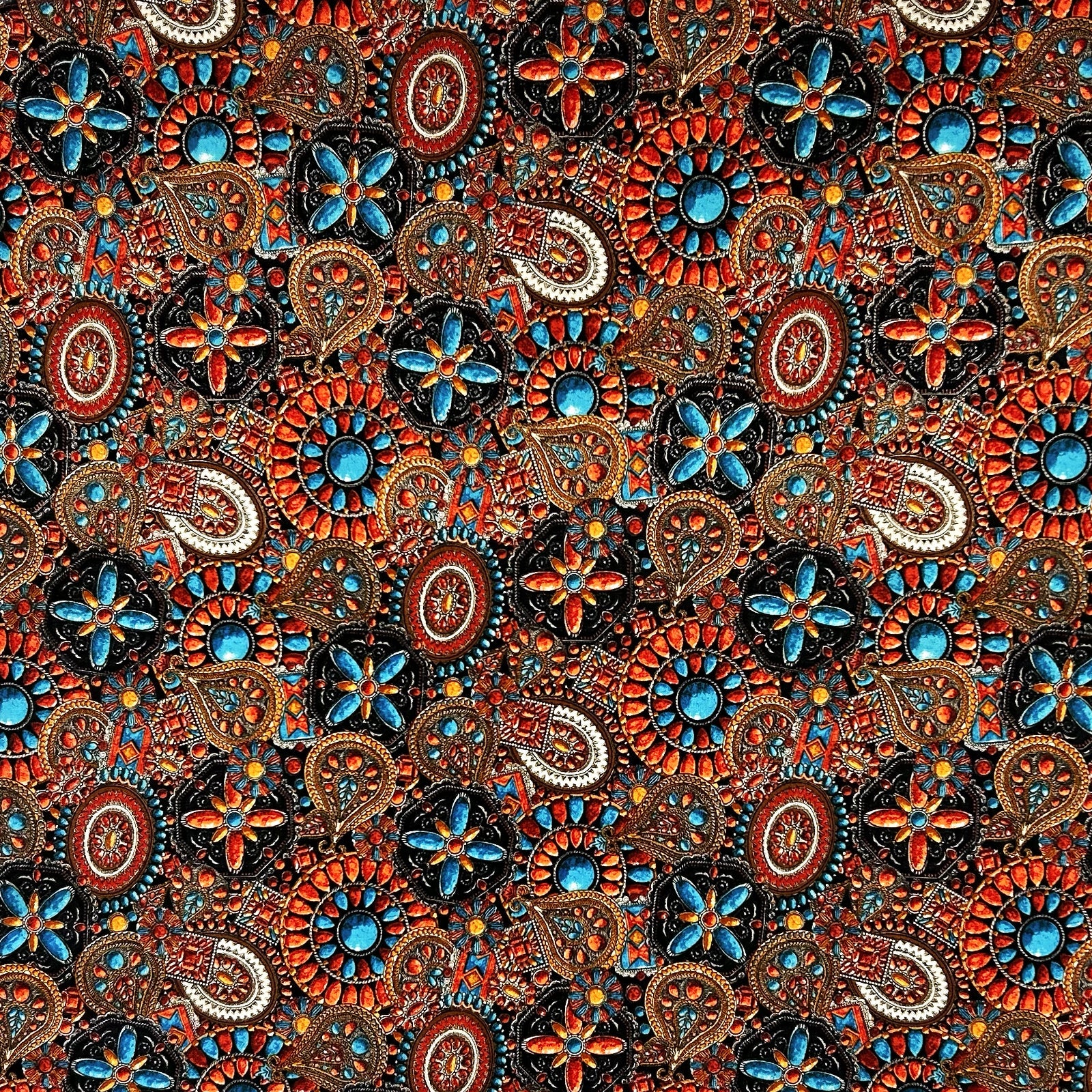 Rockmount Ranch Wear Concho Western Cotton Bandana in Brown - Rockmount Clothing - Flyclothing LLC