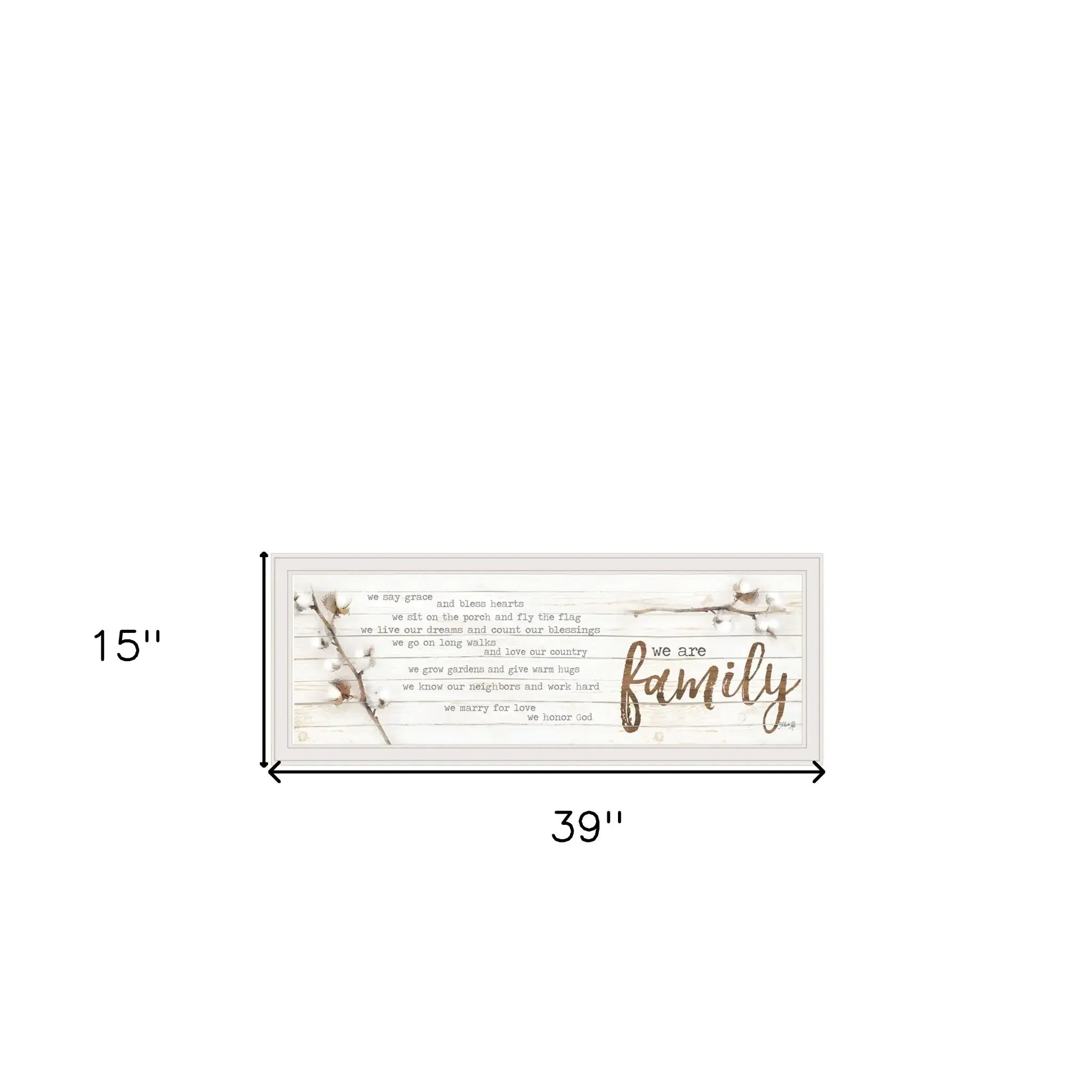 Set Of Two We are Family 2 White Framed Print Wall Art - Homeroots - Flyclothing LLC