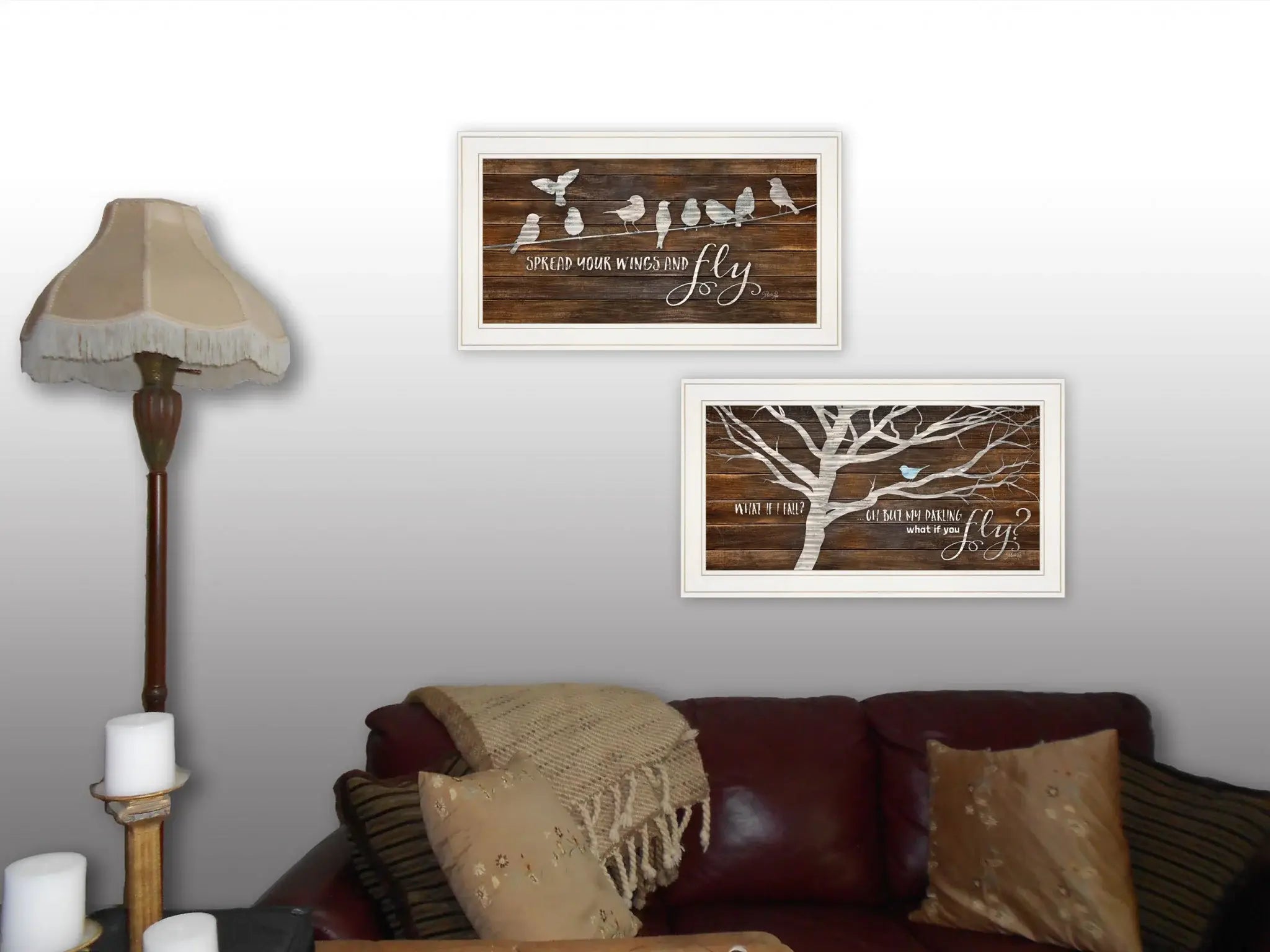 Set Of Two Spread Your Wings 1 White Framed Print Wall Art - Homeroots - Flyclothing LLC