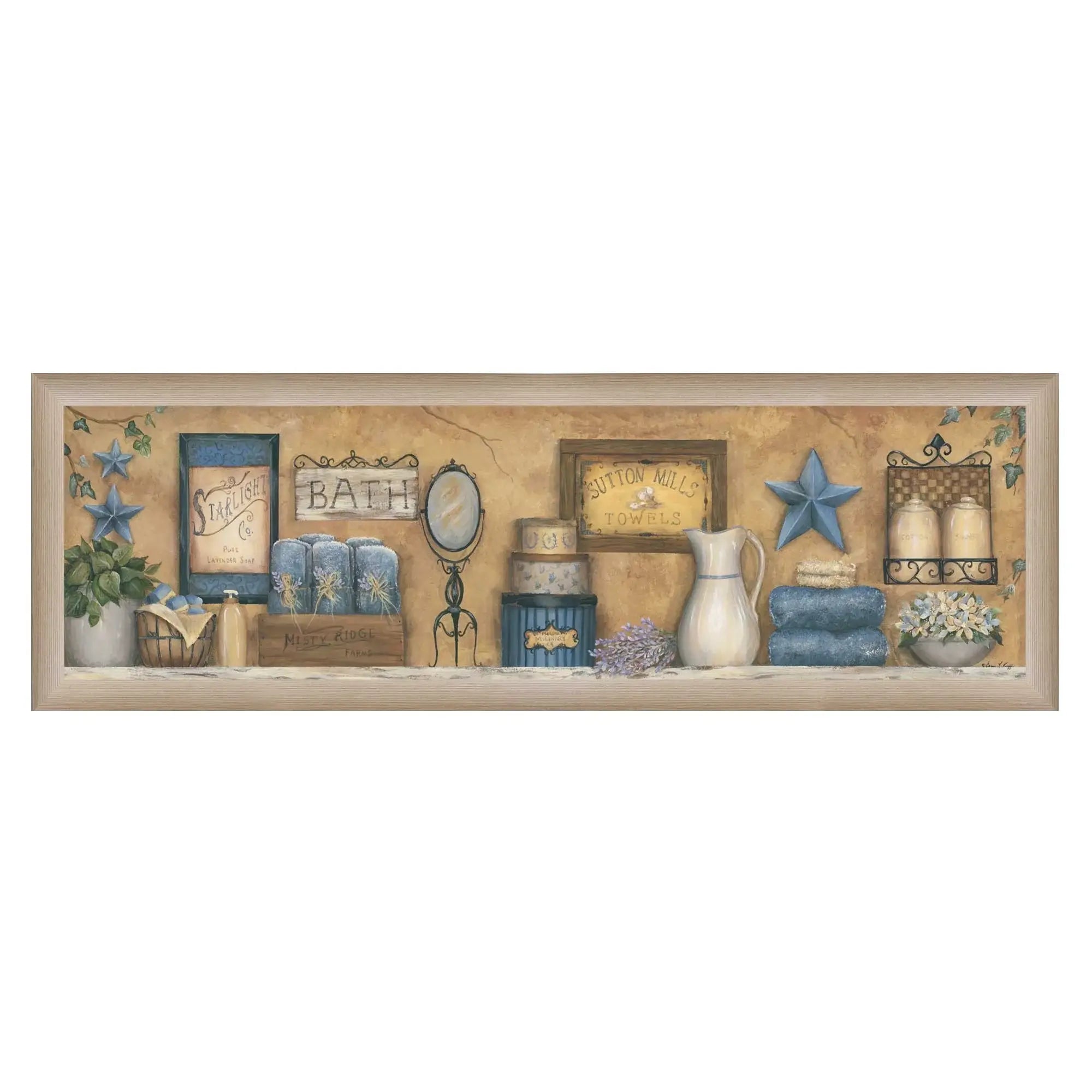 Starlight Bath 4 Brown Framed Print Bathroom Wall Art - Homeroots - Flyclothing LLC
