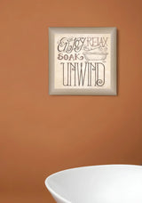 Soak and Relax 1 Brown Framed Print Bathroom Wall Art - Homeroots - Flyclothing LLC