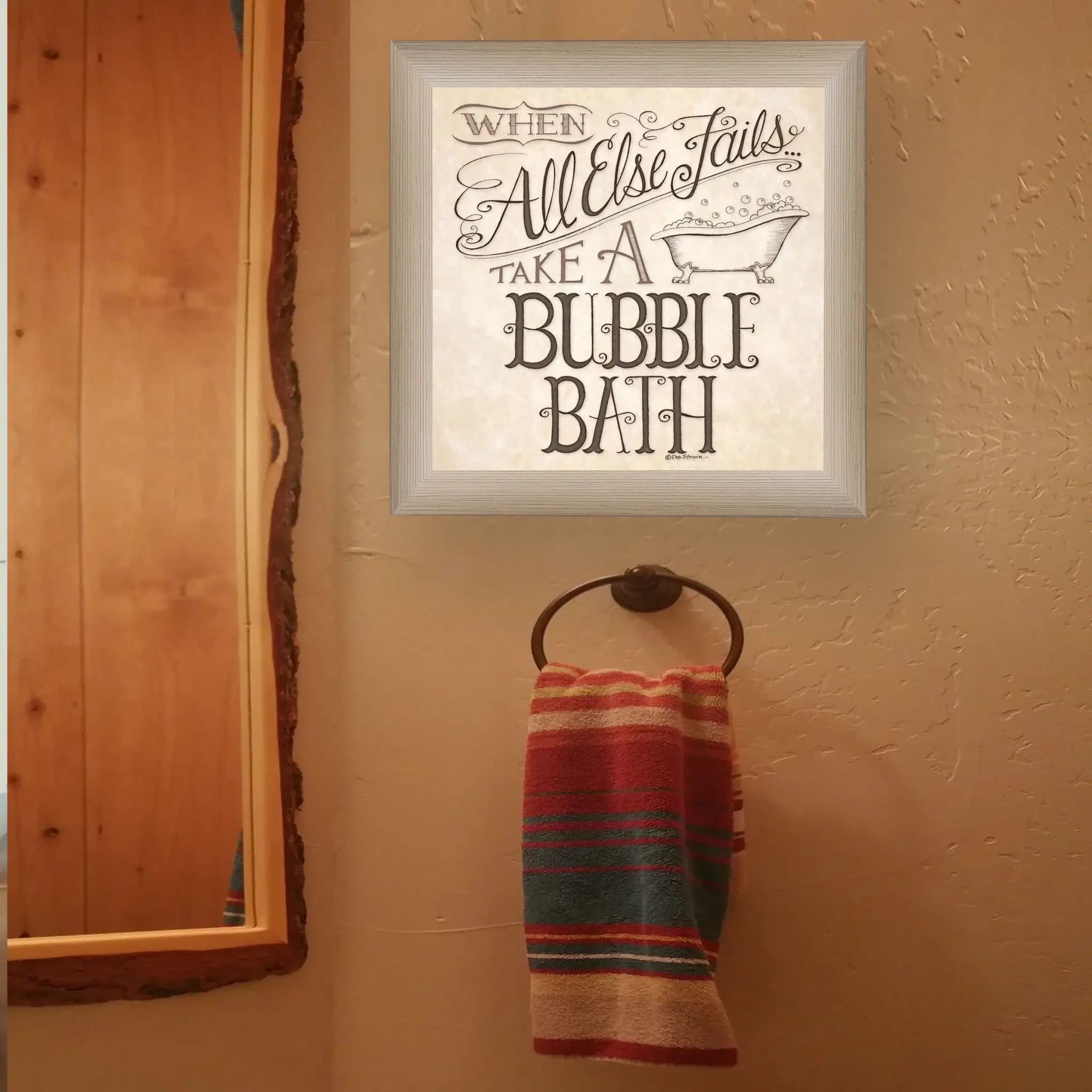 When All Else Fails 1 Brown Framed Print Bathroom Wall Art - Homeroots - Flyclothing LLC