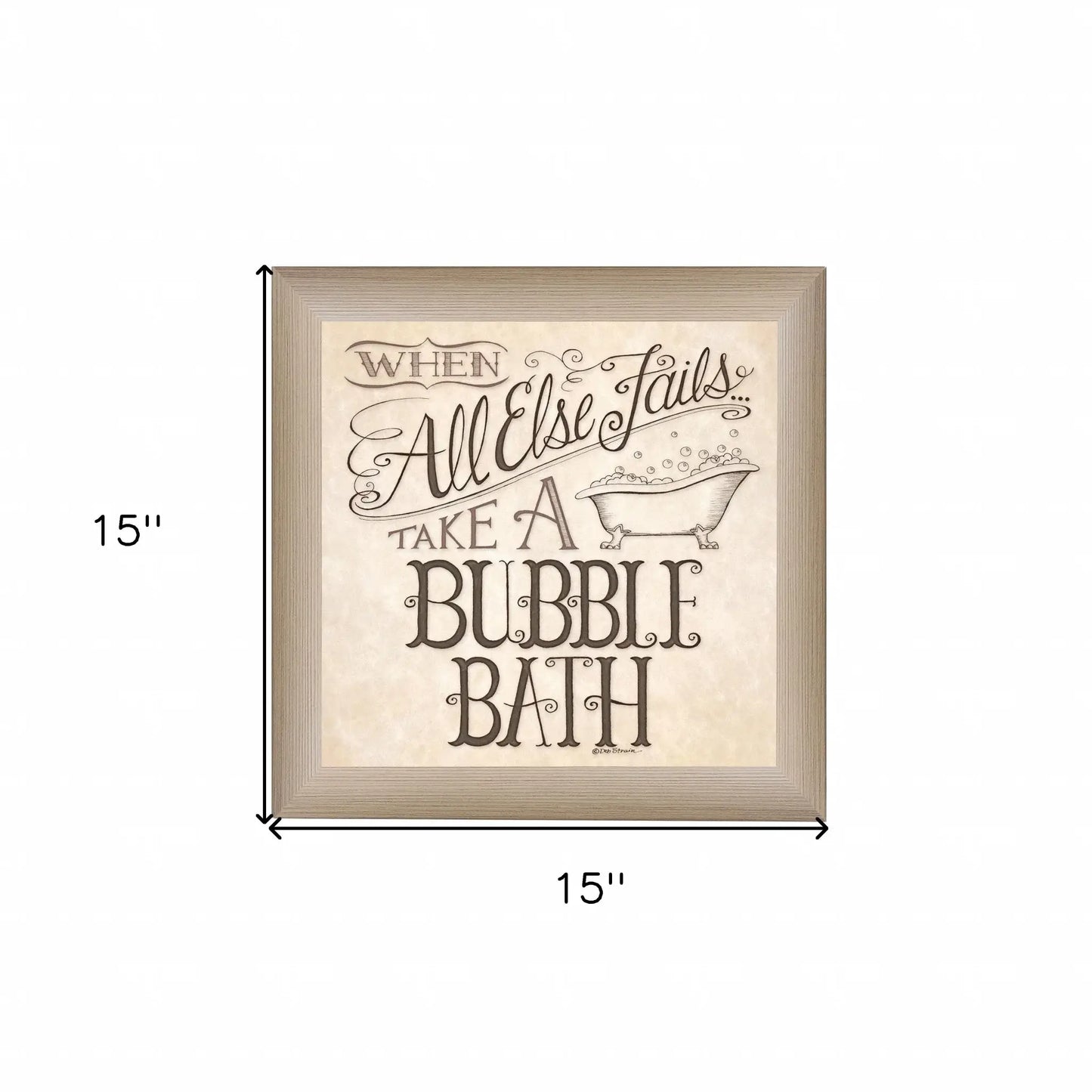 When All Else Fails 1 Brown Framed Print Bathroom Wall Art - Homeroots - Flyclothing LLC
