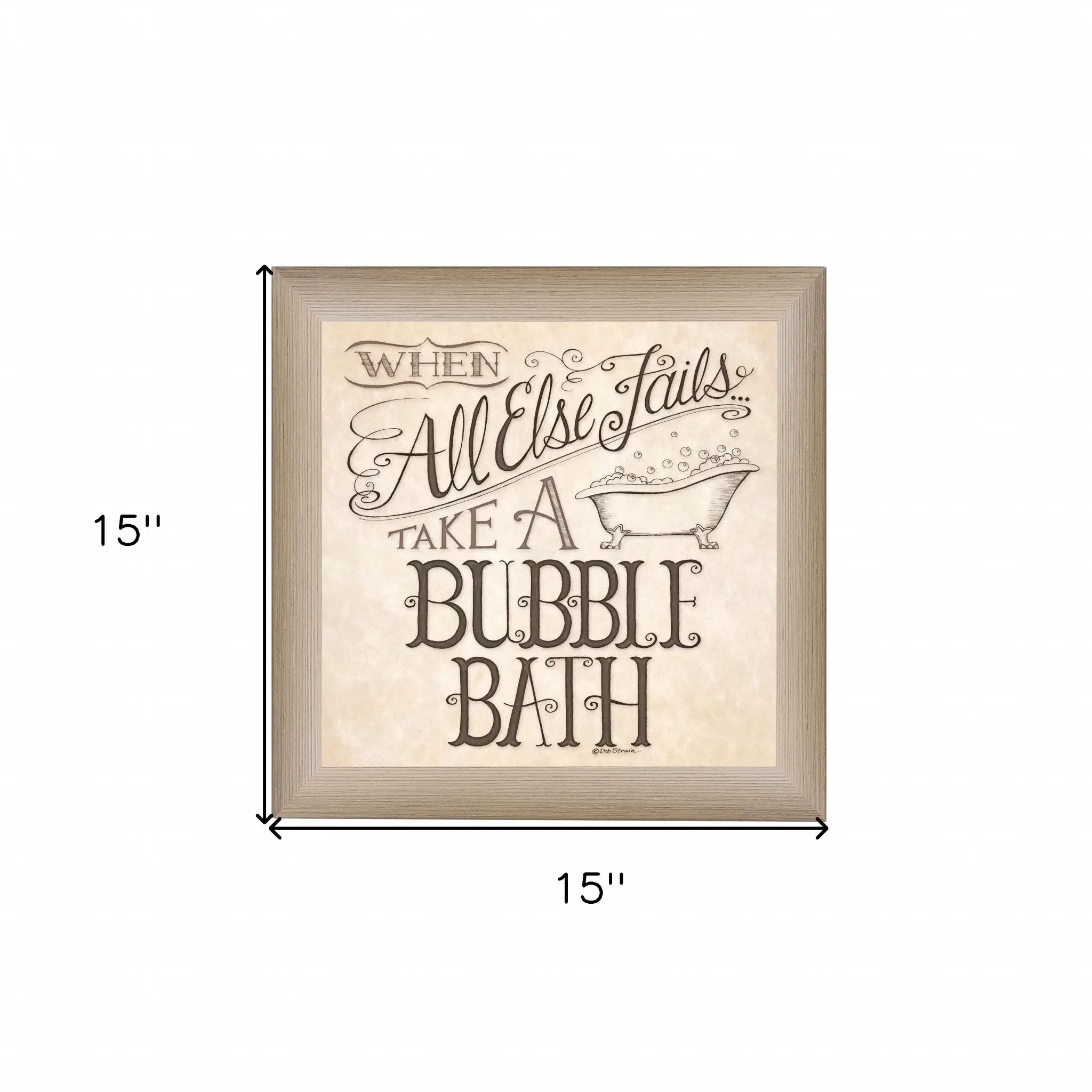 When All Else Fails 1 Brown Framed Print Bathroom Wall Art - Homeroots - Flyclothing LLC