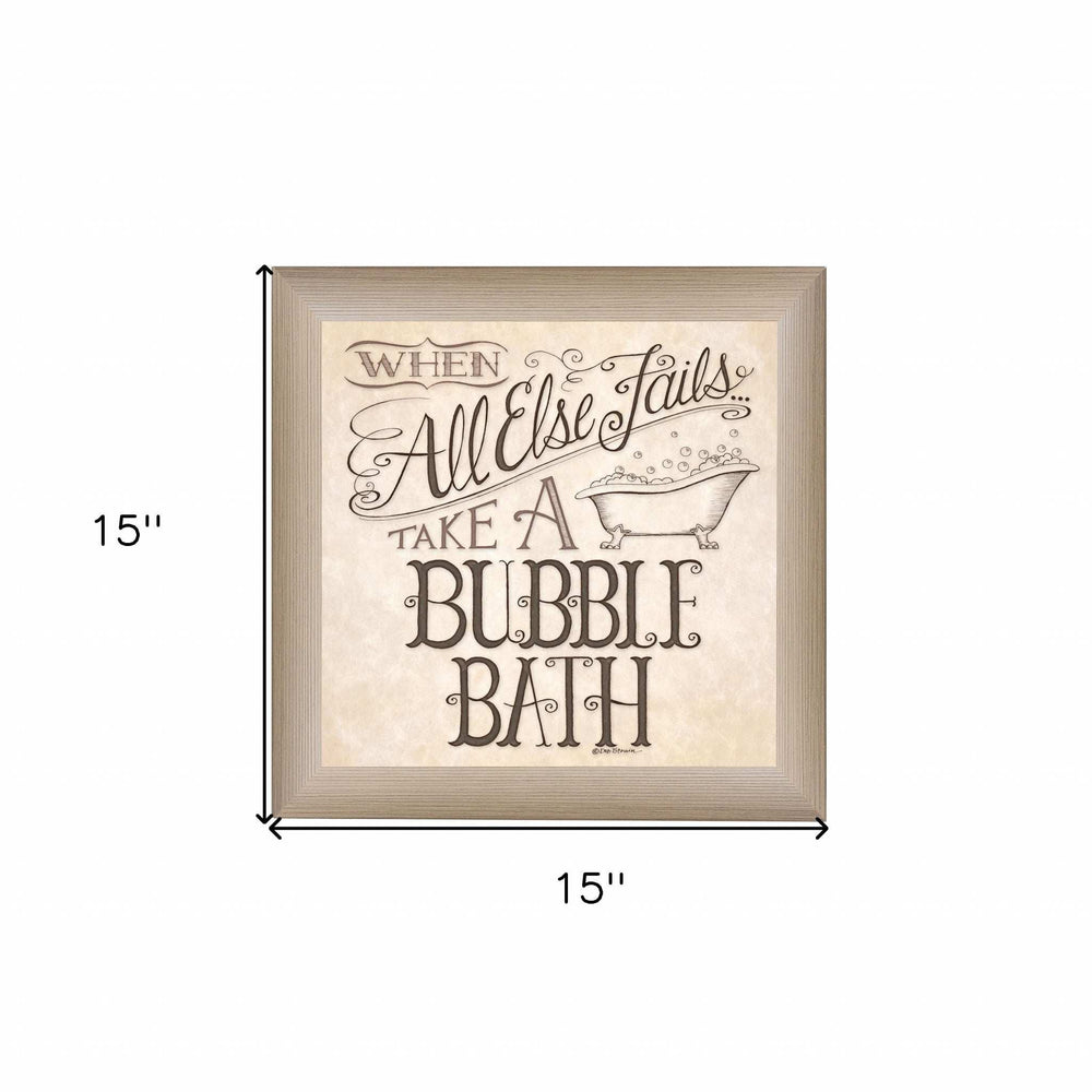When All Else Fails 1 Brown Framed Print Bathroom Wall Art - Homeroots - Flyclothing LLC