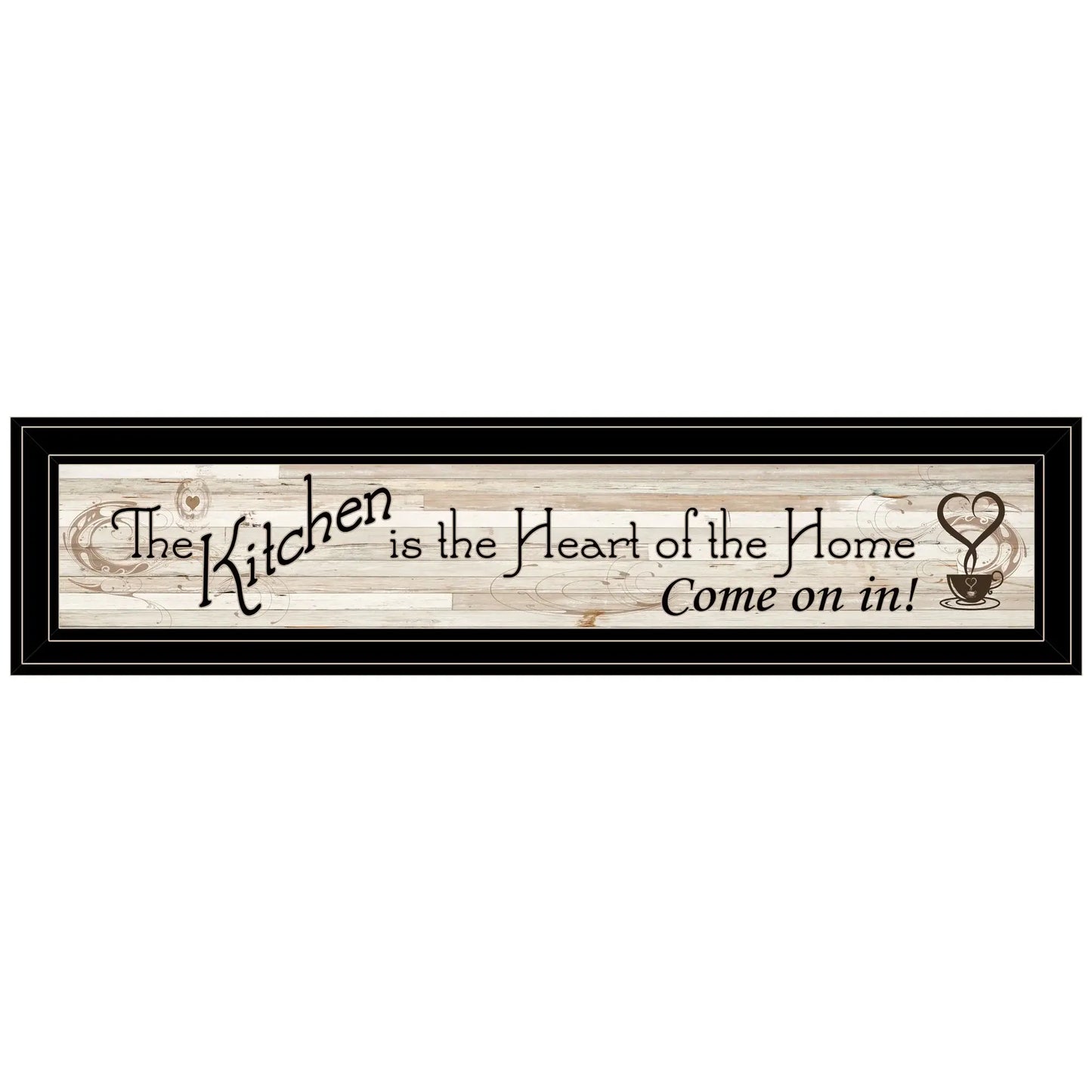Kitchen Is The Heart of The Home 7 Black Framed Print Kitchen Wall Art - Homeroots - Flyclothing LLC