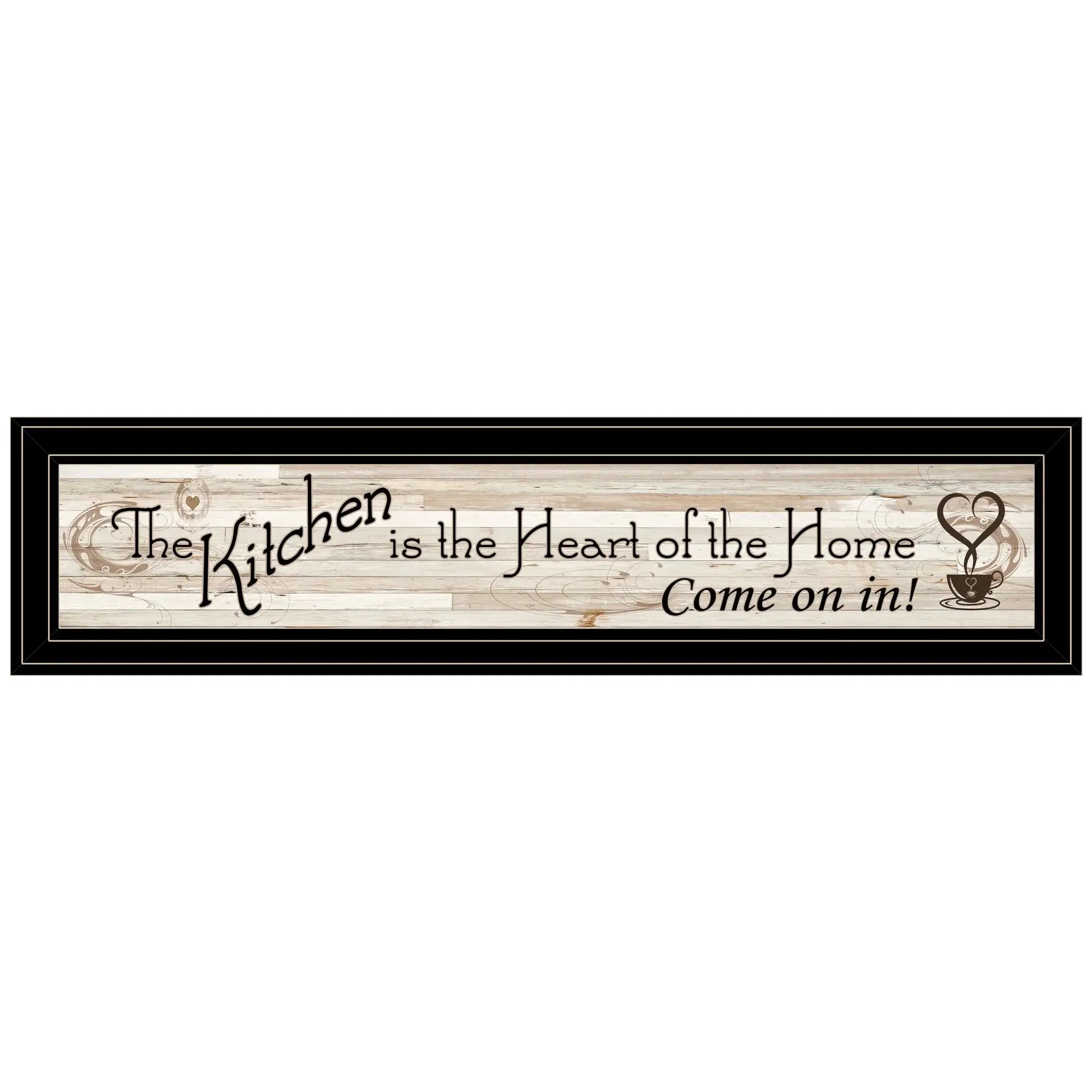 Kitchen Is The Heart of The Home 7 Black Framed Print Kitchen Wall Art - Homeroots - Flyclothing LLC