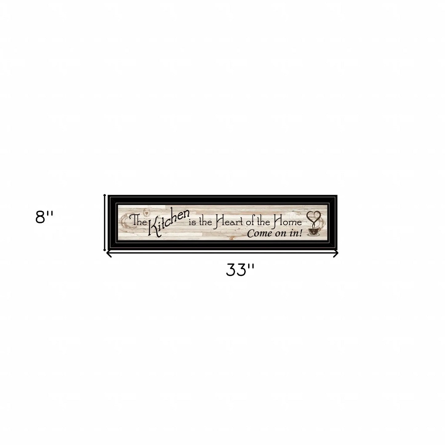 Kitchen Is The Heart of The Home 7 Black Framed Print Kitchen Wall Art - Homeroots - Flyclothing LLC