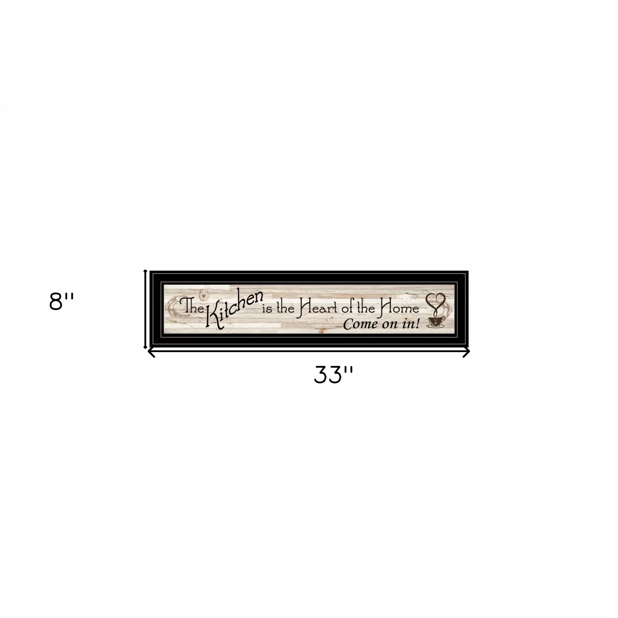Kitchen Is The Heart of The Home 7 Black Framed Print Kitchen Wall Art - Homeroots - Flyclothing LLC