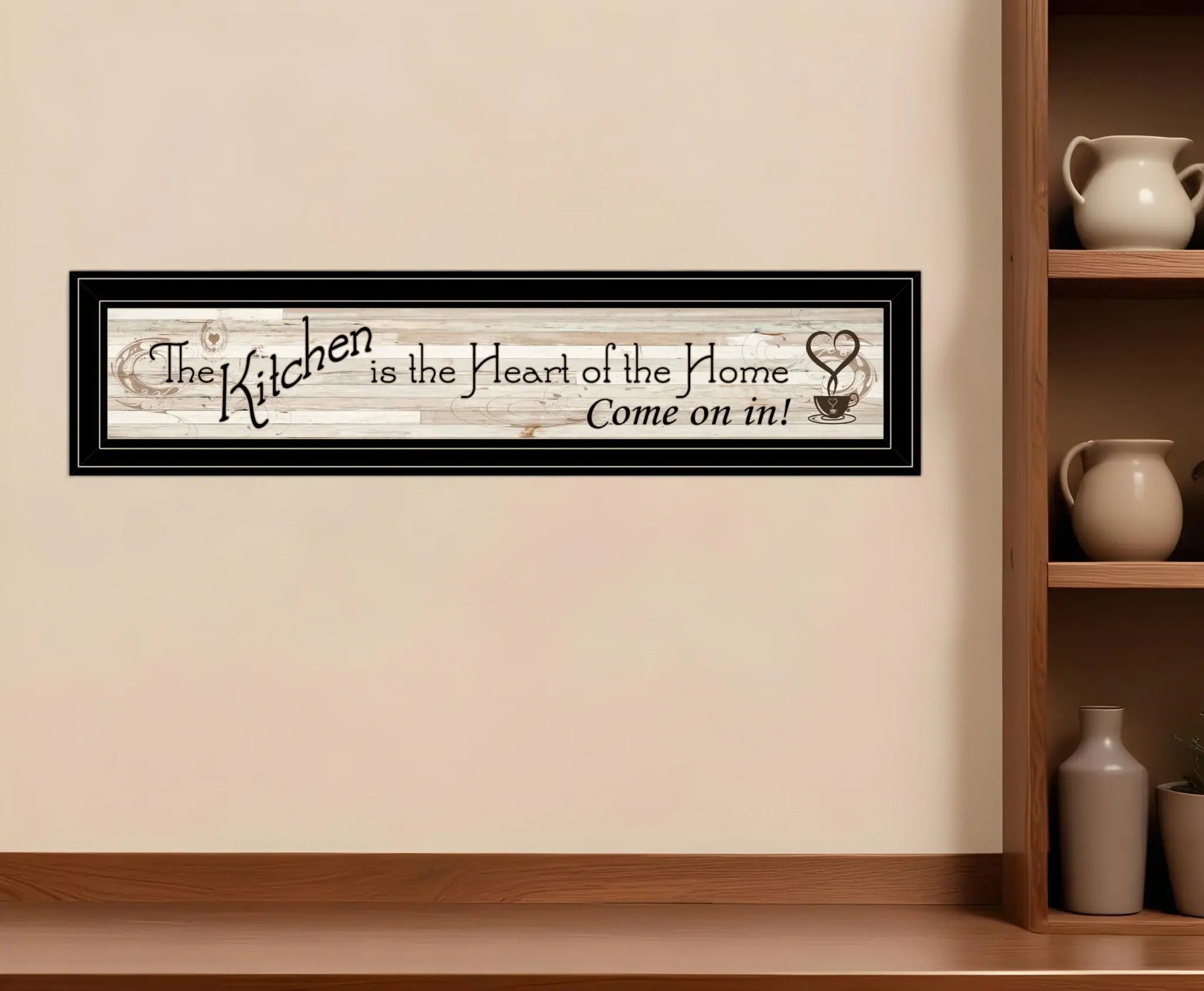 Kitchen Is The Heart of The Home 7 Black Framed Print Kitchen Wall Art - Homeroots - Flyclothing LLC
